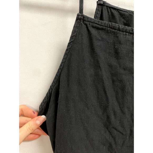BLANK NYC Paint It Black Jumpsuit Straight Cotton Sleeveless Summer Women's M - Picture 7 of 15